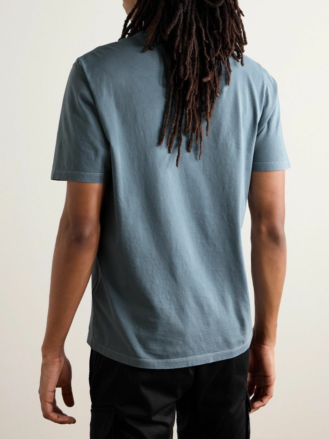 C.P. Company - Logo-Print Cotton-Jersey T-Shirt - Blue C.P.