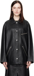 Stand Studio Black Elisia Leather Jacket
