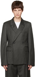 Wooyoungmi Gray Single-Breasted Blazer
