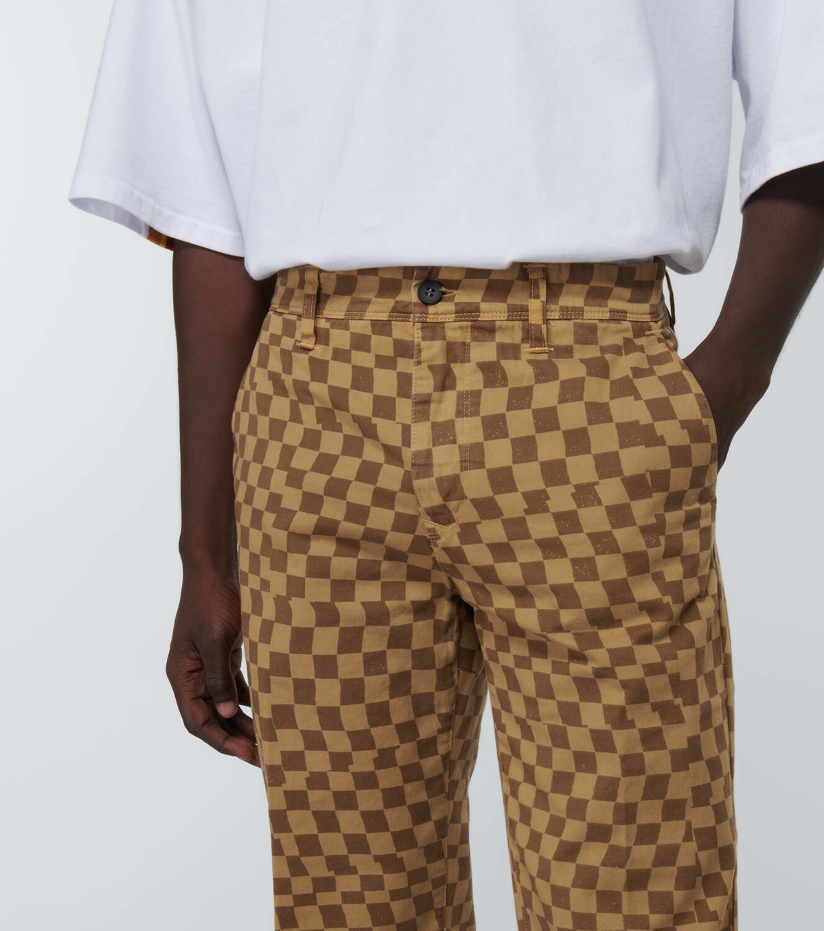 Incotex x Facetasm Checked straight cotton pants