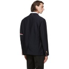 Thom Browne Navy Unconstructed Sports Coat Blazer