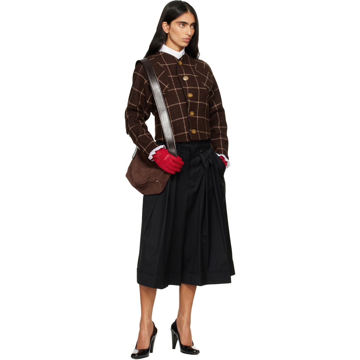 Vivienne Westwood Red Leather Sheep Gloves