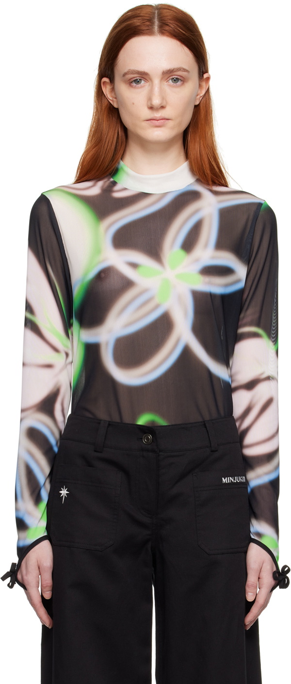 MINJUKIM Multicolor Finger Ribbon Turtleneck