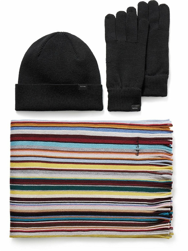Photo: Paul Smith - Wool Scarf, Beanie and Gloves Set