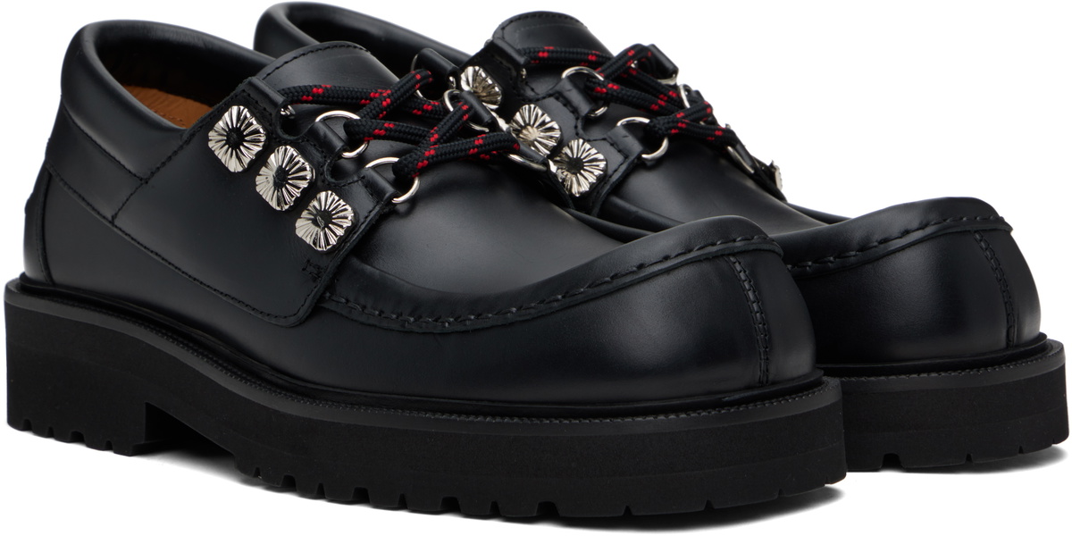Toga Virilis Black Hard Leather Derbys