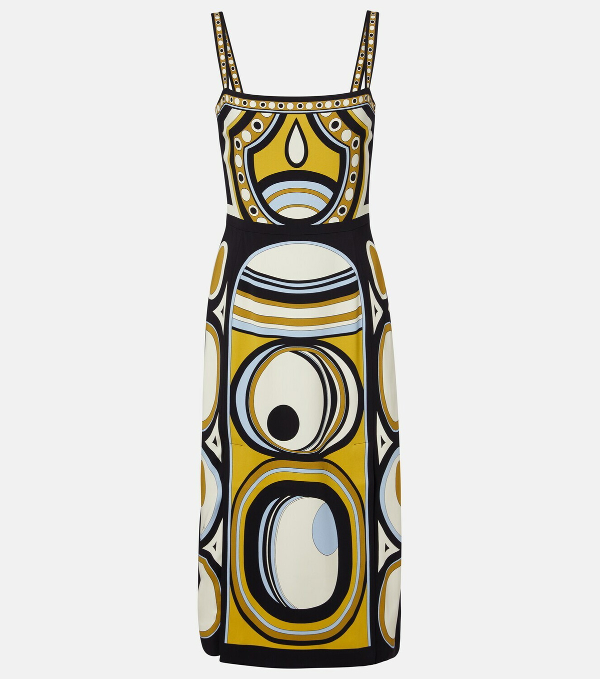 La DoubleJ Buy Me A Martini printed satin midi dress