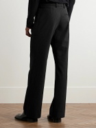 Acne Studios - Palvin Straight-Leg Pinstriped Wool-Blend Trousers - Black