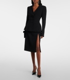 Mugler High-rise wrap skirt
