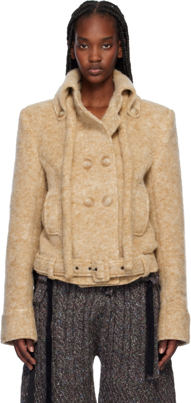 Photo: Ottolinger Beige High Collar Jacket