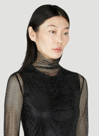 Sportmax Noemi Rhinestone Mesh Top