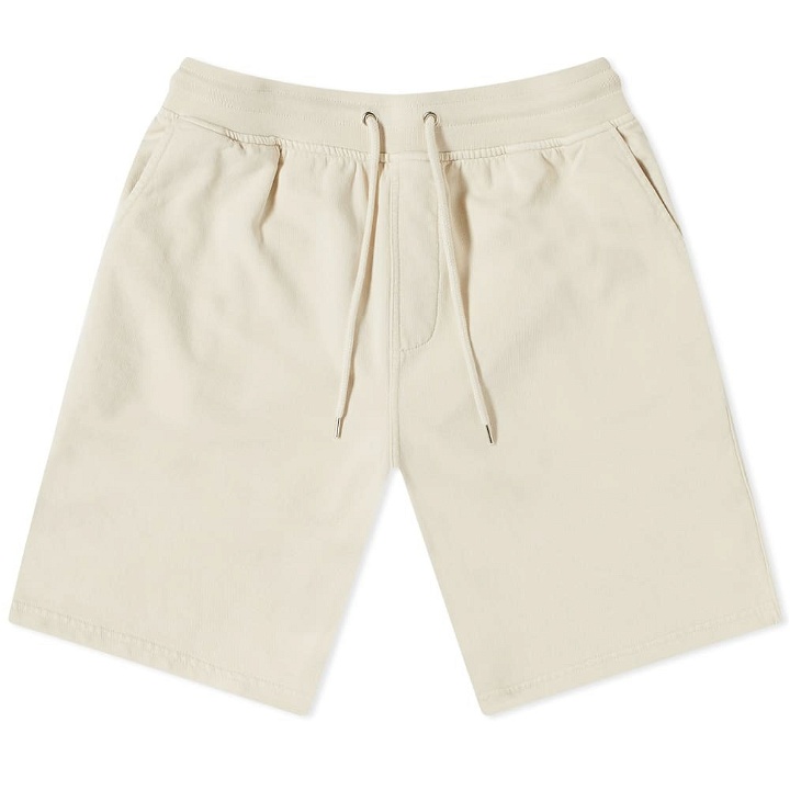 Photo: Colorful Standard Men's Classic Organic Sweat Short in Ivory White