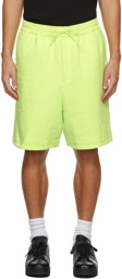 Y-3 Yellow Terry Classic Logo Shorts