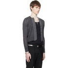 HODAKOVA Gray Knitted Long Sleeve Cardigan