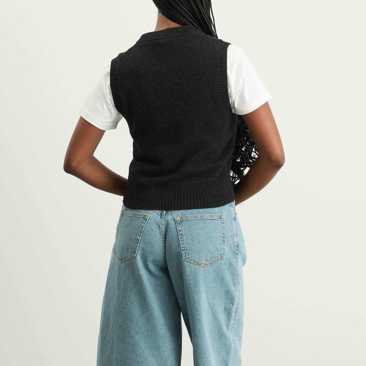 GANNI Women's Wool Vest in Phantom