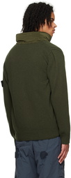 Stone Island Khaki Two-Way Zip Sweater