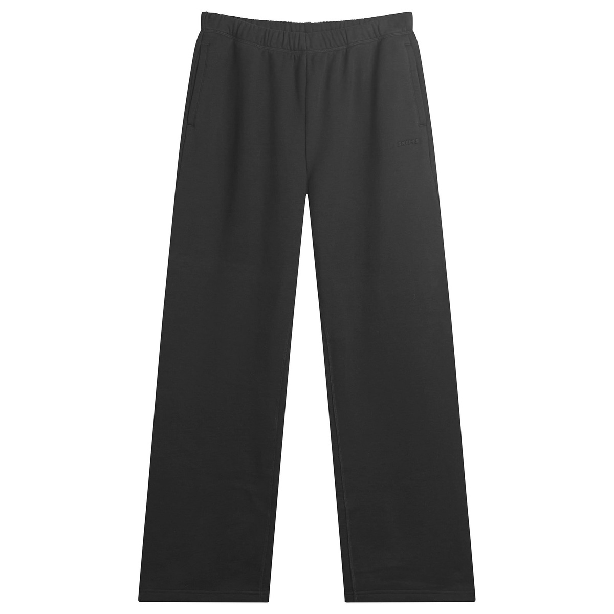 SKIMS Women's Cotton Fleece Classic Straight Leg Pant in Onyx