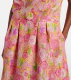 Prada Floral silk-blend cloqué midi dress