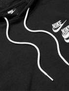 NIKE - NSW World Tour Printed Cotton-Blend Jersey Hoodie - Black