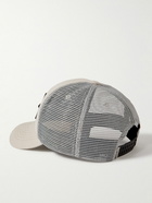 AMIRI - Leather-Trimmed Cotton-Canvas and Mesh Trucker Hat