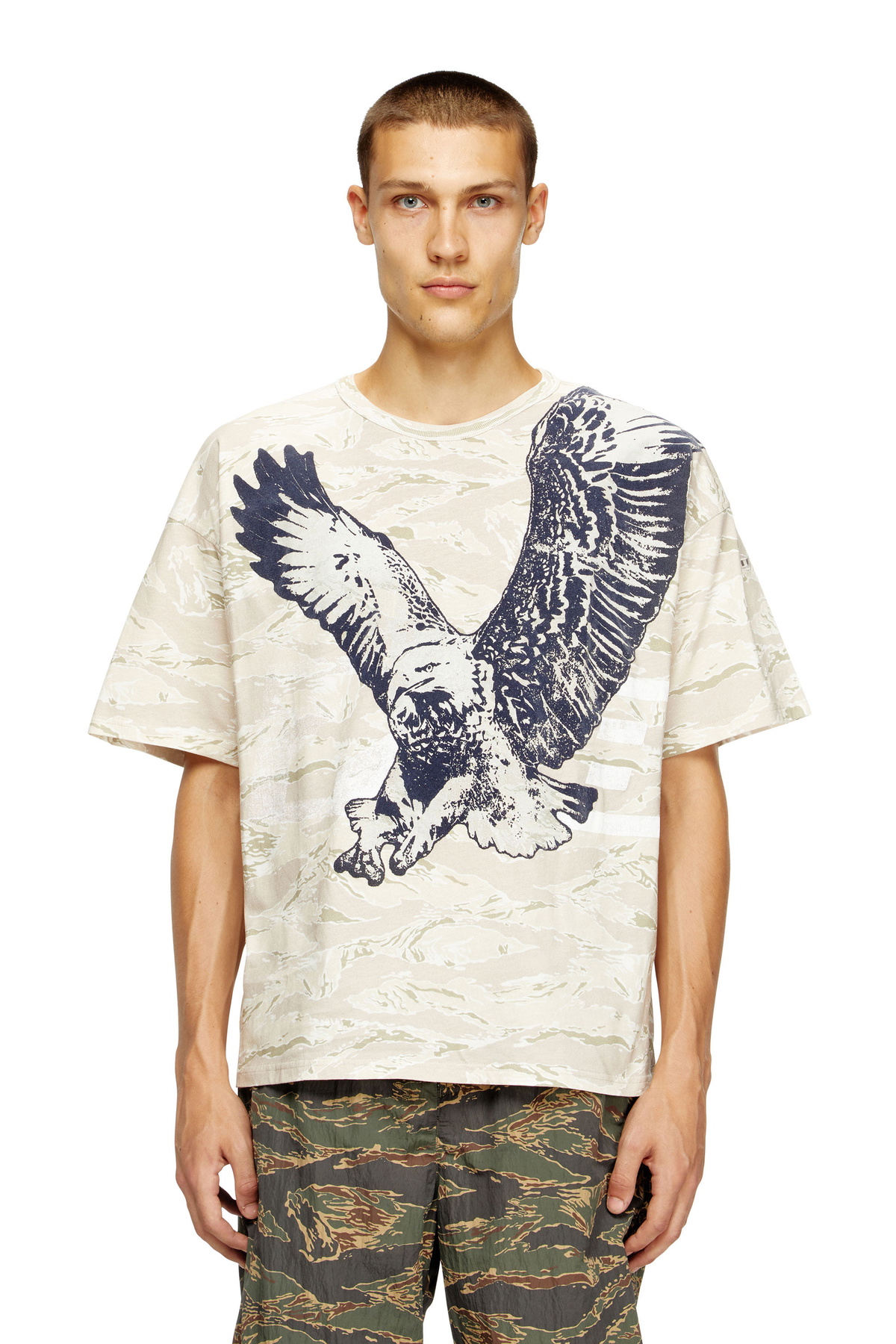 Diesel Gray T-Wesher-Q2 T-shirt Diesel