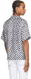 AMIRI Grey & White Silk Check Short Sleeve Shirt