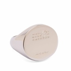 MM6 Maison Margiela Women's Round Logo Ring in Silver