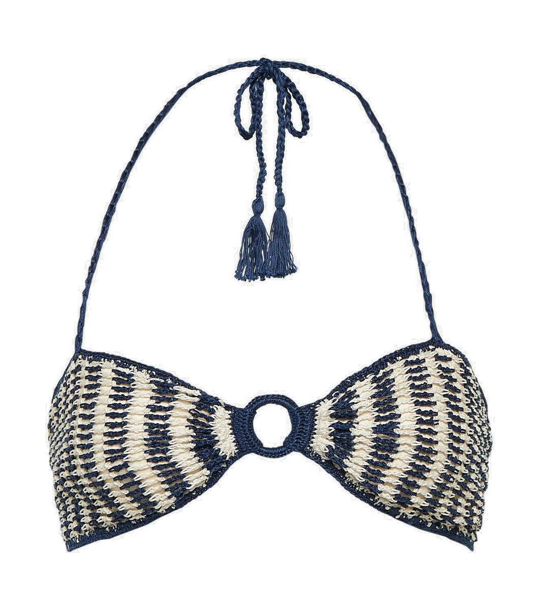 Anna Kosturova Crochet cotton bandeau bikini top Anna Kosturova