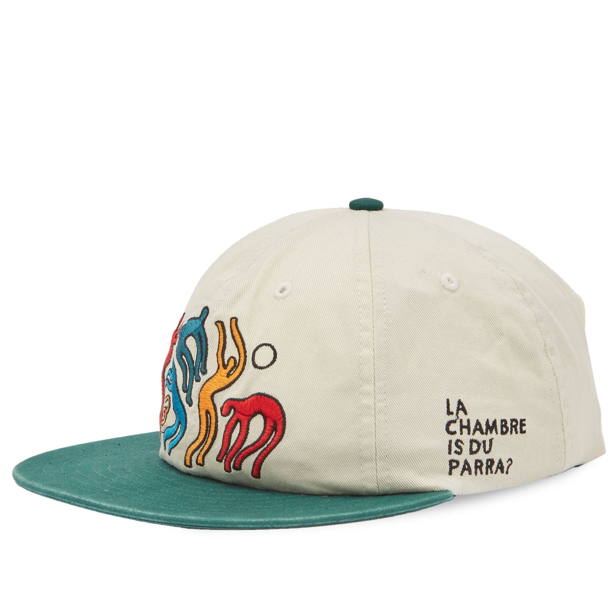 By Parra Circle Tweak Logo 6 Panel Hat White Caps By Parra