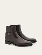 Ferragamo Mens Ankle boot with Hug buckle in Brown