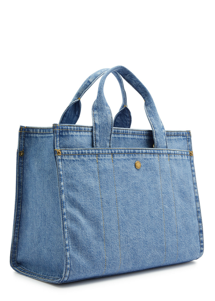 Coach Cargo Logo-embroidered Denim Tote - One Size Coach