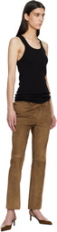 TOM FORD Black Fine Merino Rib Tank Top
