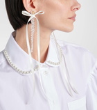 Simone Rocha Drip bow-embellished crystal drop earrings