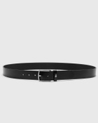 Lacoste 35 PLAIN LEATHER BELT Black Mens Keychain