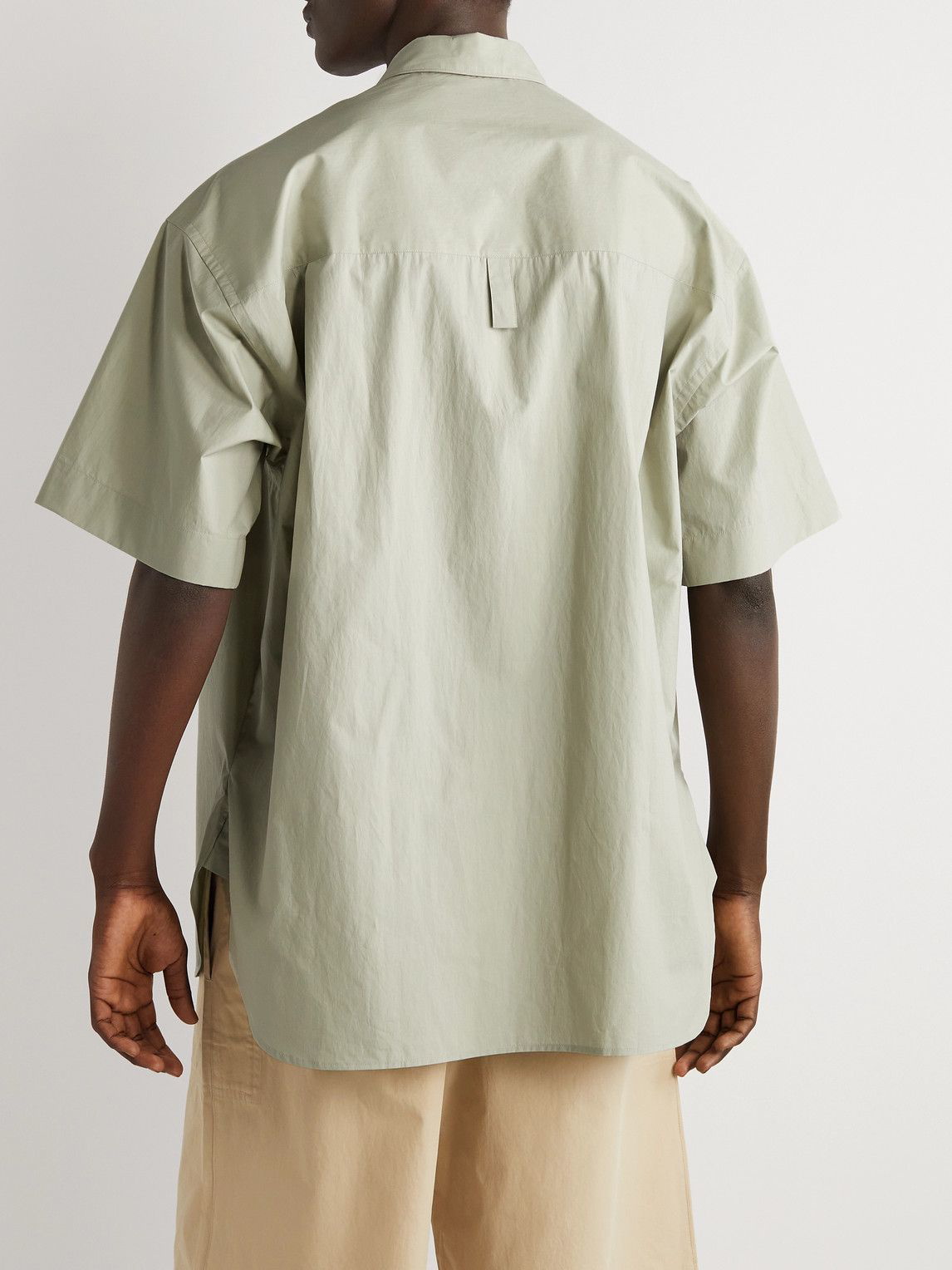 Studio Nicholson - Sorono Oversized Cotton-Poplin Shirt - Green