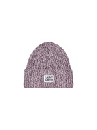 MC2 Saint Barth Woman White And Pink Mouliné Beanie With Saint Barth Embroidery