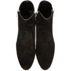 Balmain Black Suede Anthos Boots