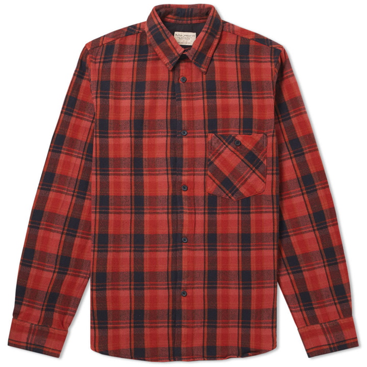 Photo: Nudie Sten Check Shirt Red