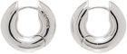 Numbering Silver Round Volume Earrings