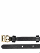 DOLCE & GABBANA - 1cm Logo Leather Belt