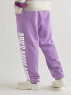 Aries - Logo-Print Cotton-Jersey Sweatpants - Purple