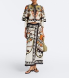La DoubleJ Sarong printed cotton muslin wrap skirt