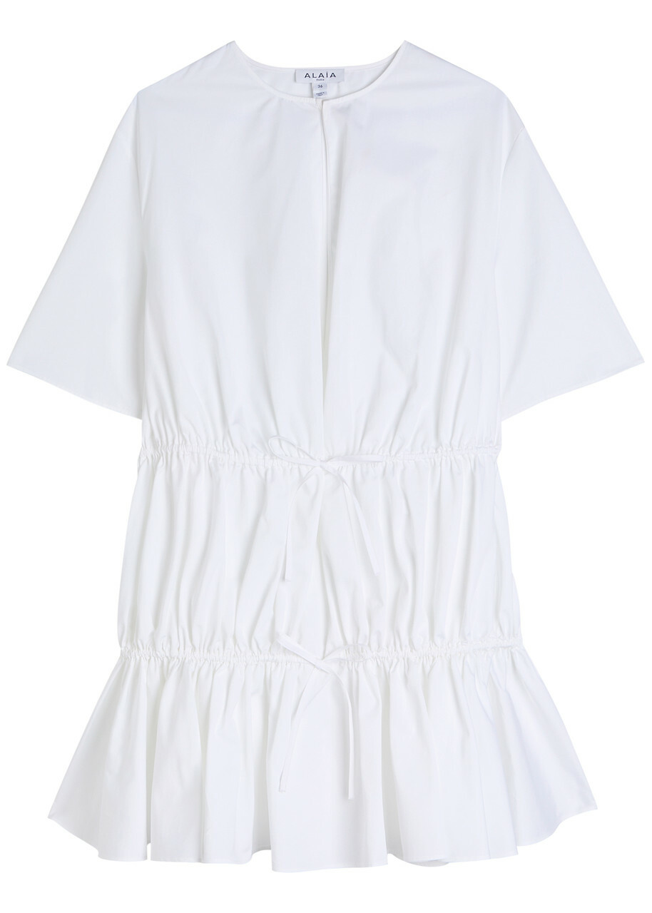 ワンピース ALAIA COTTON CHEMISIER MINI DRESS ALAÏA - Cotton Chemisier Mini Dress ALAÏA