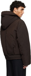 WOOYOUNGMI Brown Hooded Goose Down Jacket