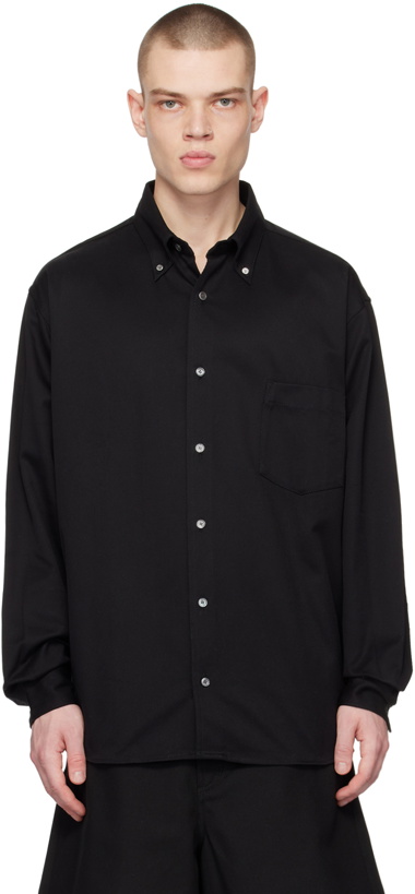 Photo: Acne Studios Black Patch Pocket Shirt