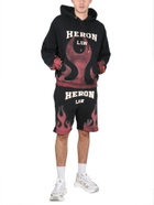 HERON PRESTON Bermuda Shorts With Flames Print