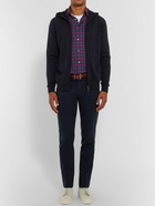 Brioni - Slim-Fit Checked Cotton Shirt - Blue