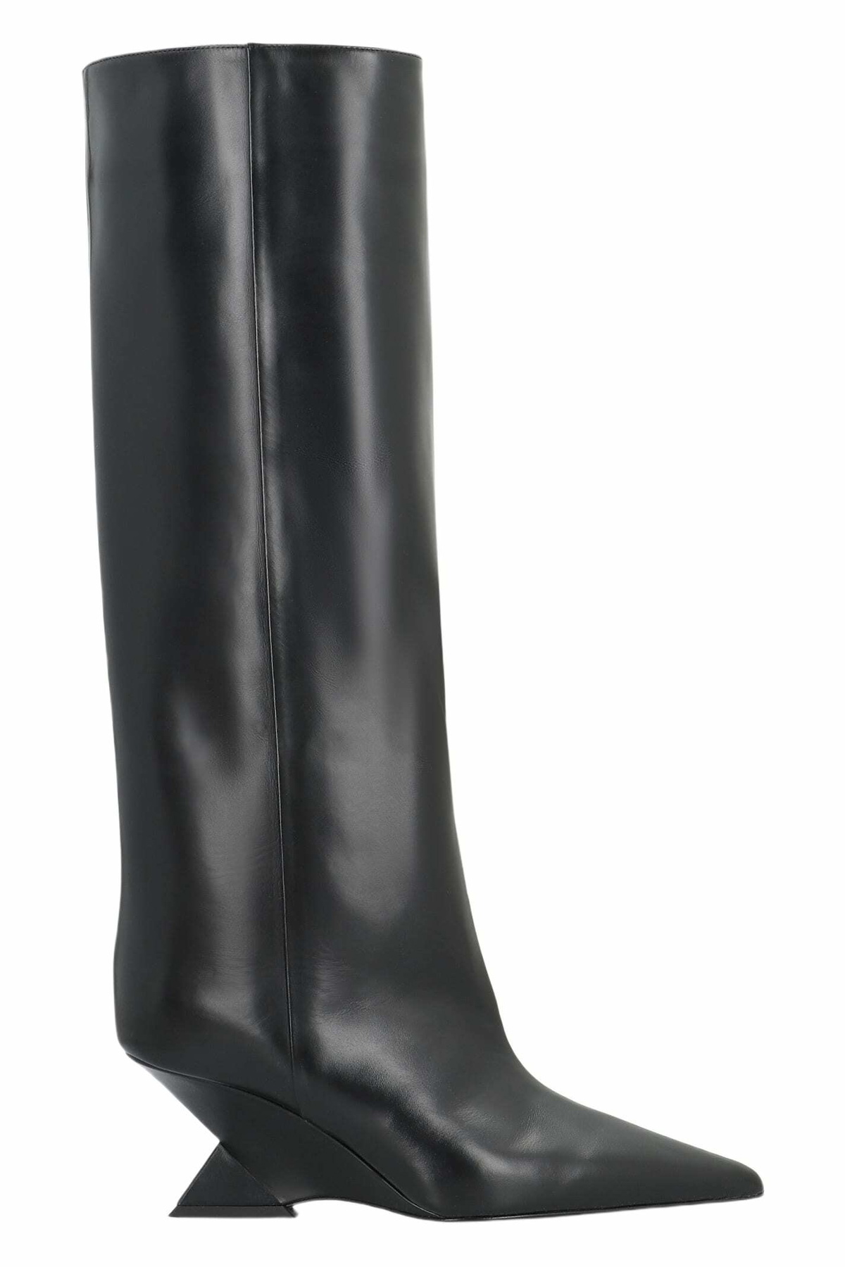 THE ATTICO - 105mm Venus Chrome Suede & Pvc Boots The Attico