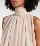 Blumarine Asymmetric georgette blouse