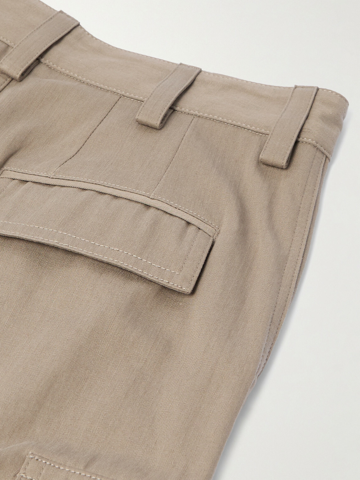 Bottega Veneta - Wide-Leg Cotton-Twill Cargo Trousers - Gray