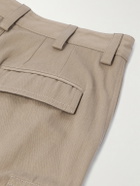 Bottega Veneta - Wide-Leg Cotton-Twill Cargo Trousers - Gray